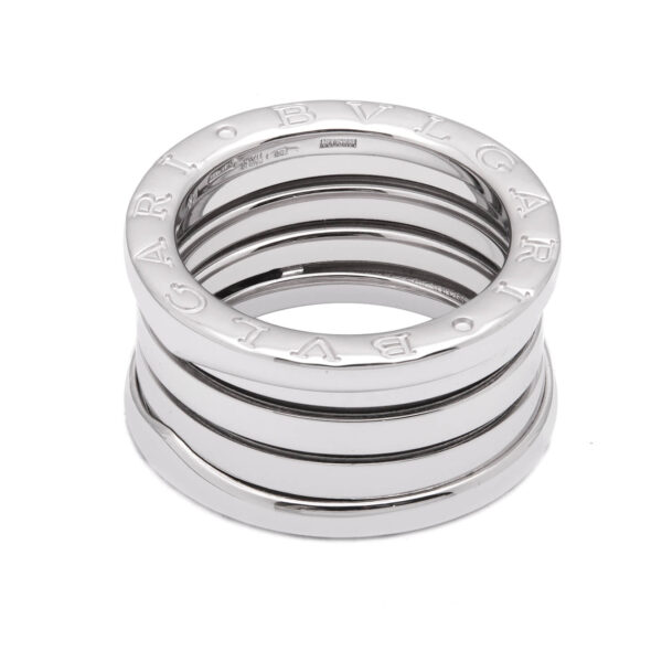 Anello Bulgari b zero 4 fasce oro bianco - immagine 2