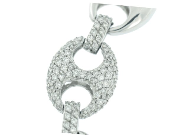 Bracciale maglia marinara oro e brillanti - immagine 2