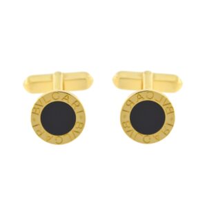 Gemelli Bulgari oro giallo e onice