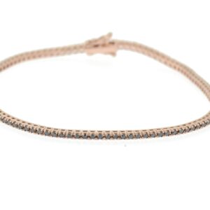 Tennis oro rosa e diamanti neri