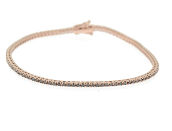 Tennis oro rosa e diamanti neri
