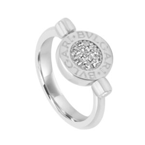 Anello bulgari girevole diamanti e onice