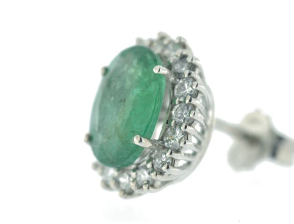 Orecchini fiore smeraldi e diamanti - immagine 2