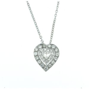 Collana a cuore con diamanti 2,63ct