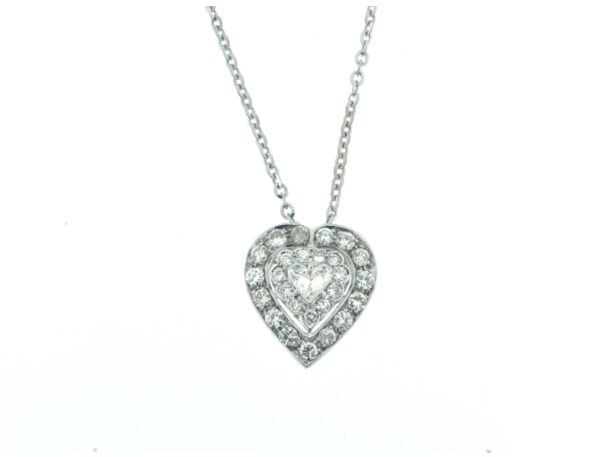 Collana a cuore con diamanti 2,63ct