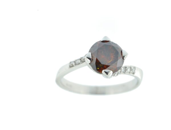 Anello con diamante brown 2,21ct - immagine 2