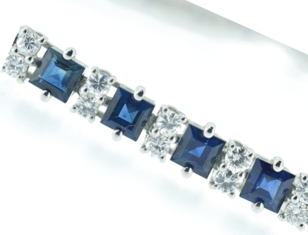 Bracciale zaffiri carrè e diamanti - immagine 2