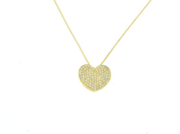 Collana cuore piccolo con diamanti
