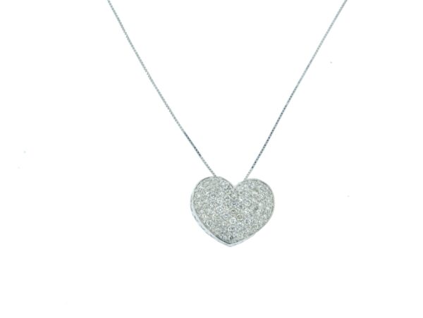 Collana cuore medio e brillanti