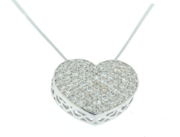 Collana cuore medio e brillanti - immagine 2