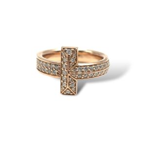 Anello oro rosa e diamanti