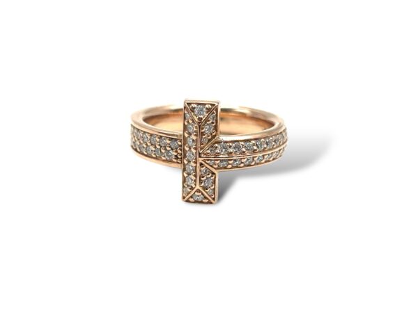 Anello oro rosa e diamanti