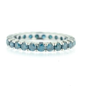 Anello eternity diamanti blu 1,66ct