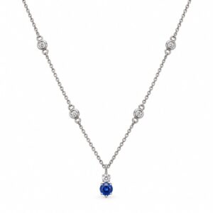 Collana diamantini e zaffiro