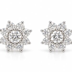 Orecchini a fiore diamanti 1,36ct