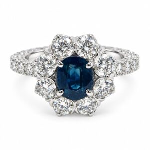 Anello Damiani zaffiro e diamanti