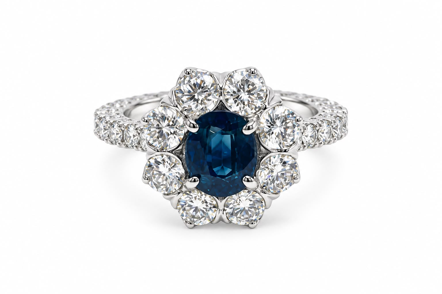 Anello Damiani zaffiro e diamanti