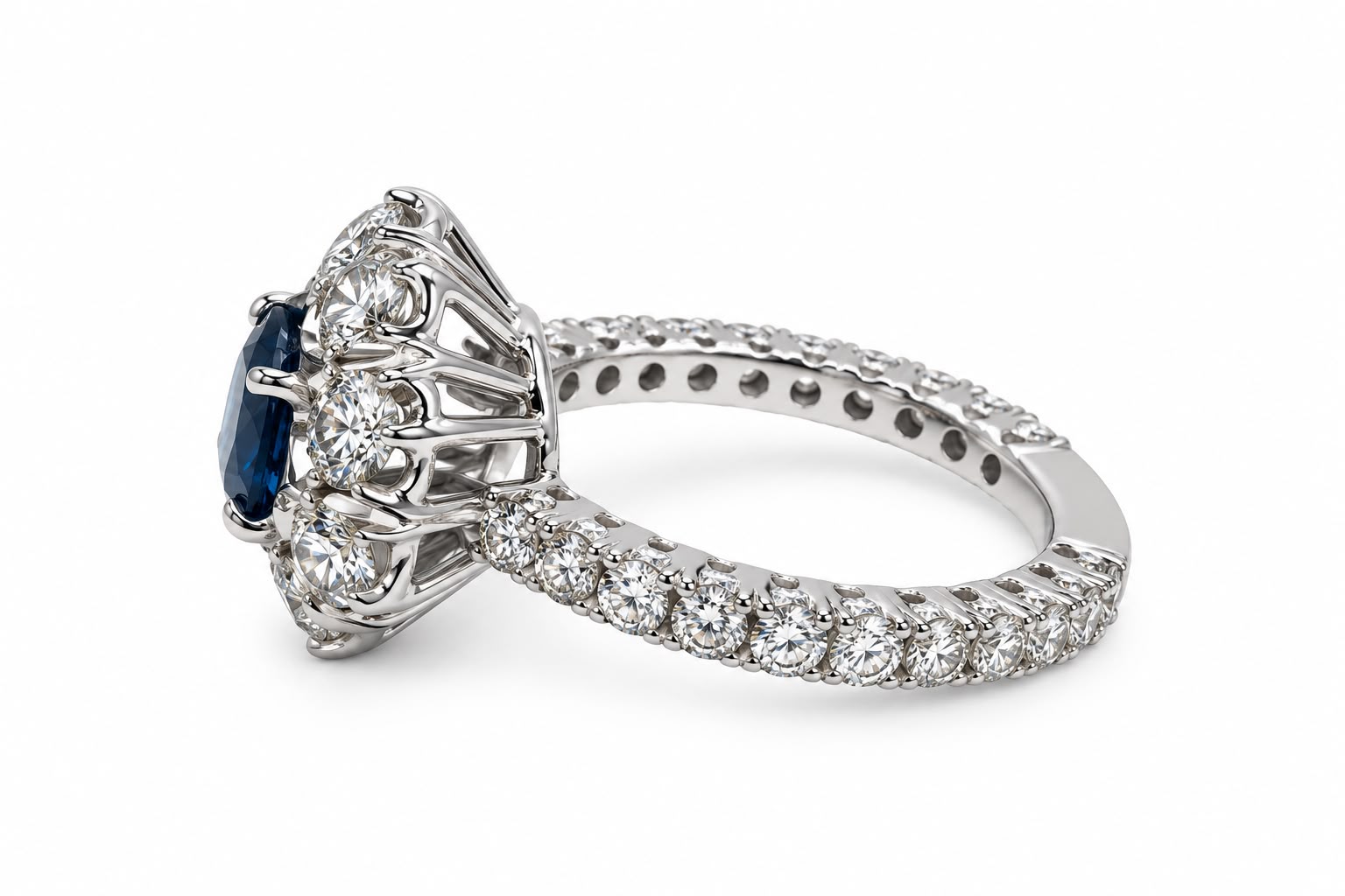 Anello Damiani zaffiro e diamanti - immagine 2
