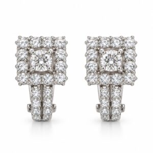 Orecchini monachina con diamanti 2,59ct